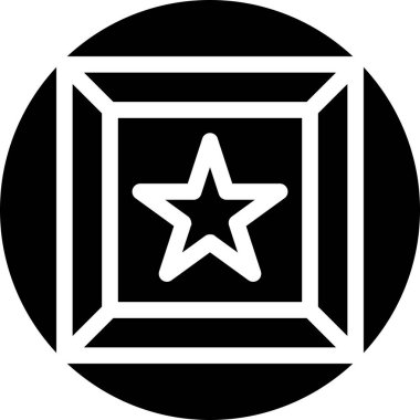 Yıldız simgesinin vektör illüstrasyonu 