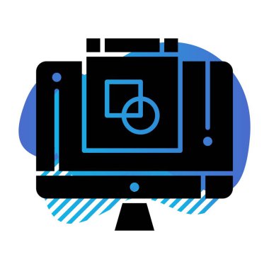 Lcd simgesinin vektör illüstrasyonu  