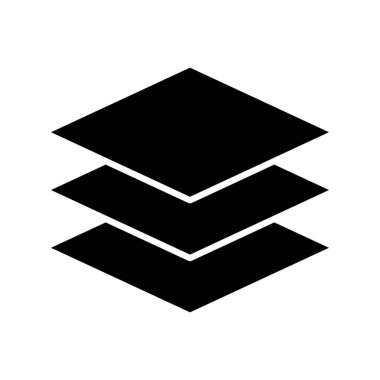 Katman simgesinin vektör illüstrasyonu 