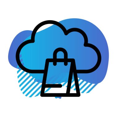 Vektör çantası düz biçim simgesi