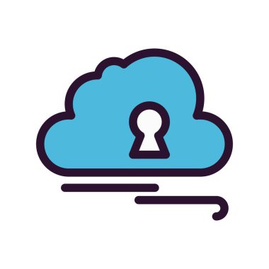 Bulut simgesinin vektör illüstrasyonu 