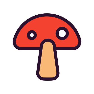 Mantar simgesinin vektör illüstrasyonu