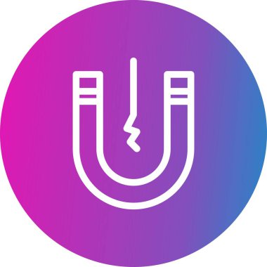 Magnet simgesinin vektör illüstrasyonu 