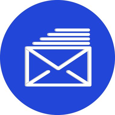 Vektör iletisi düz biçim simgesi