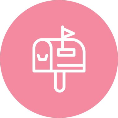 vektör posta kutusu düz biçim simgesi   