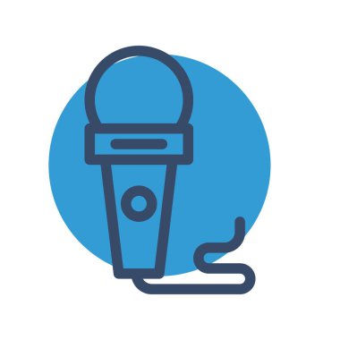 vektör mikrofon düz biçim simgesi