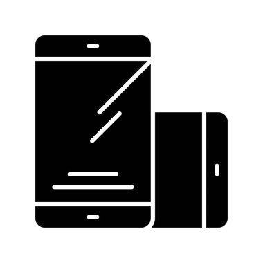 Vektör mobil düz biçim simgesi