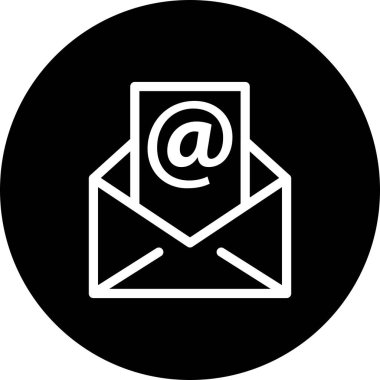 Vektör E- posta düz biçim simgesi