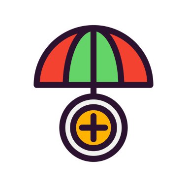 Şemsiye simgesinin vektör illüstrasyonu 