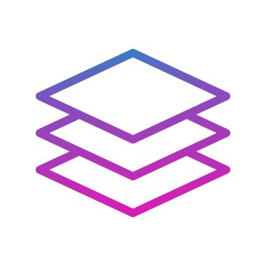 Katman simgesinin vektör illüstrasyonu 