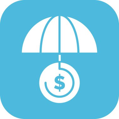 Şemsiye simgesinin vektör illüstrasyonu 