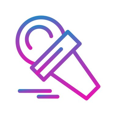 vektör mikrofon düz biçim simgesi