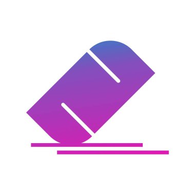 Silgi simgesinin vektör illüstrasyonu 