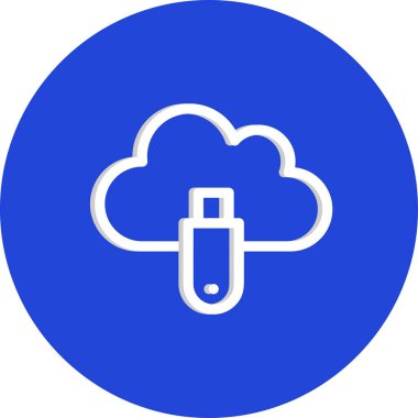 Vektör usb düz biçim simgesi