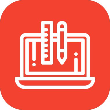  Dizüstü bilgisayar simgesinin vektör çizimi 