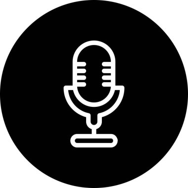 vektör mikrofon düz biçim simgesi