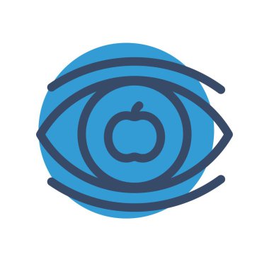 Göz simgesinin vektör illüstrasyonu 