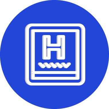 Hastane simgesinin vektör illüstrasyonu 