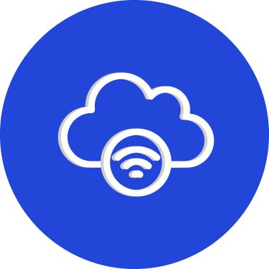 Vektör wifi düz biçim simgesi