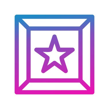 Yıldız simgesinin vektör illüstrasyonu 