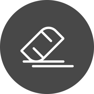 Silgi simgesinin vektör illüstrasyonu 