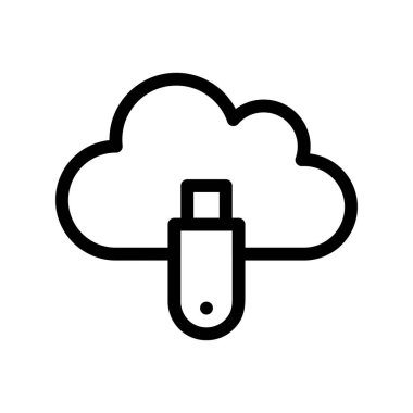 Vektör usb düz biçim simgesi