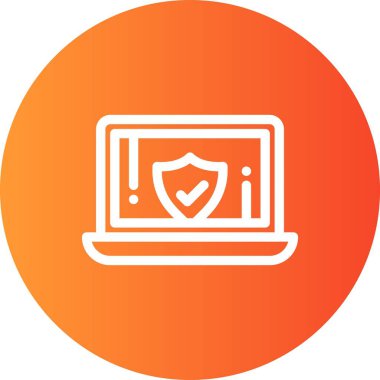 Dizüstü bilgisayar simgesinin vektör çizimi 