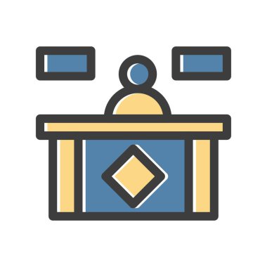 Resepsiyon Simgesi Vektör illüstrasyonu 