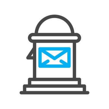 vektör posta kutusu düz biçim simgesi   