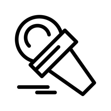 vektör mikrofon düz biçim simgesi