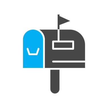 vektör posta kutusu düz biçim simgesi   