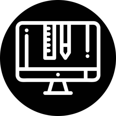 Lcd simgesinin vektör illüstrasyonu  