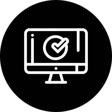 Lcd simgesinin vektör illüstrasyonu  