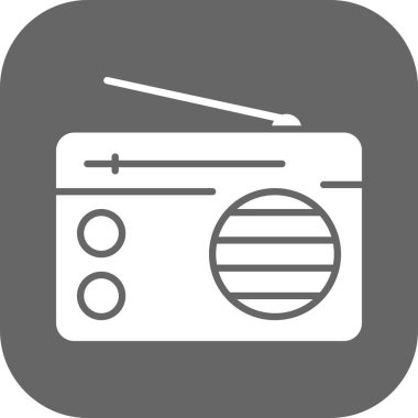 vektör radyo düz biçim simgesi