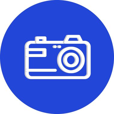 Kamera simgesinin vektör illüstrasyonu 