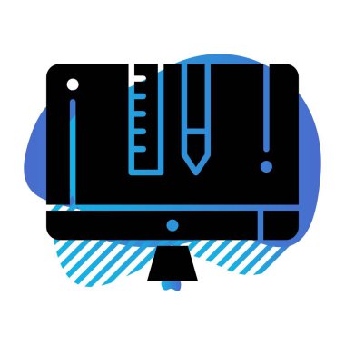 Lcd simgesinin vektör illüstrasyonu  