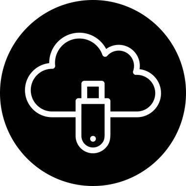 Vektör usb düz biçim simgesi