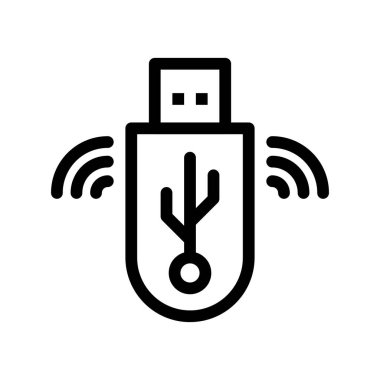 Vektör usb düz biçim simgesi