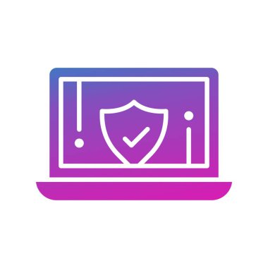 Dizüstü bilgisayar simgesinin vektör çizimi 