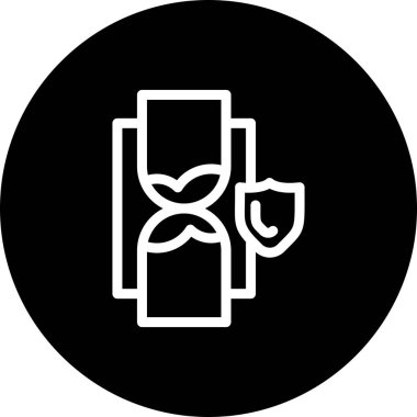 Kum saati simgesinin vektör çizimi 