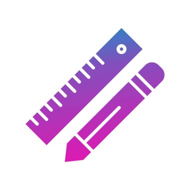 vektör kalem cetvel simgesi 