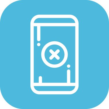 Vektör mobil düz biçim simgesi