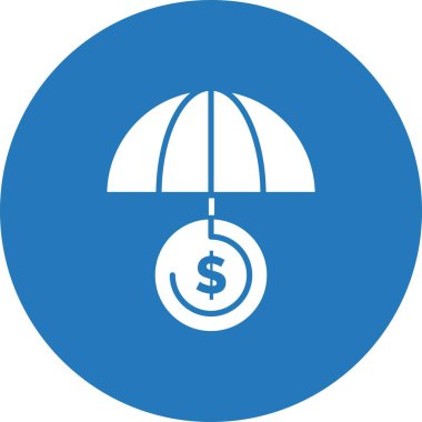 Şemsiye simgesinin vektör illüstrasyonu 