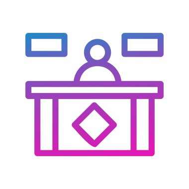 Resepsiyon Simgesi Vektör illüstrasyonu 