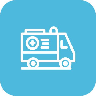 Ambulans simgesinin vektör çizimi