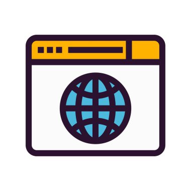 Web sitesi simgesinin vektör illüstrasyonu 