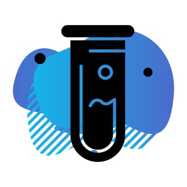 Vektör test tüpü simgesi 