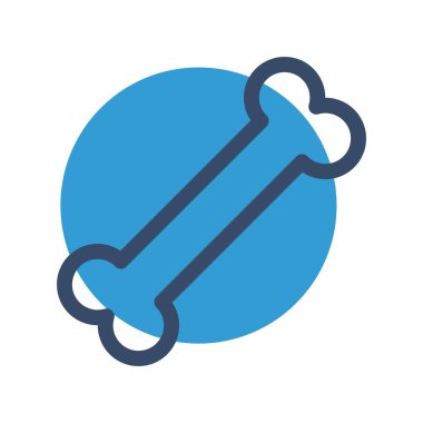 Kemik simgesinin vektör illüstrasyonu