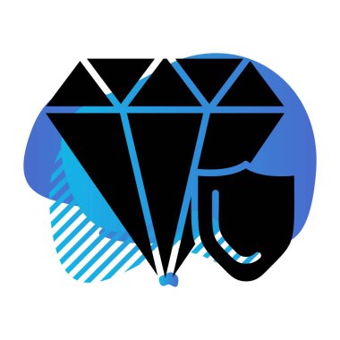 Elmas simgesinin vektör illüstrasyonu 