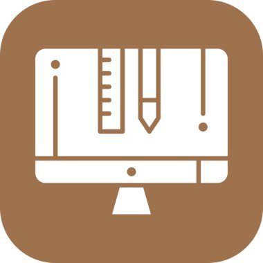 Lcd simgesinin vektör illüstrasyonu  